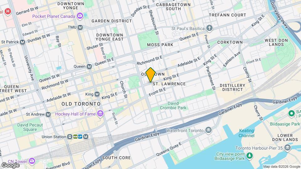 168 King St E, Unit 913 Map and Location Details