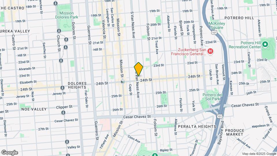 1277 S Van Ness Ave Map and Location Details