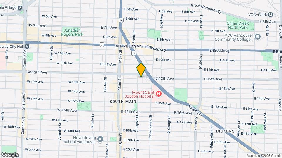 325 E 13th Ave Map and Location Details