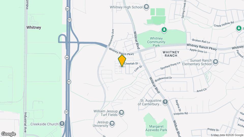 New Home: 3 Bedroom / 2.5 Bathroom - Northwest Rocklin (Whitney Ranch) Map and Location Details