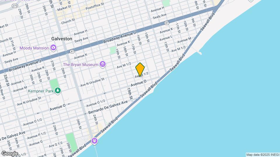 1724 Avenue N 1/2 Rear Map and Location Details