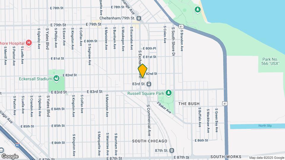 8211 S Exchange Ave Map and Location Details