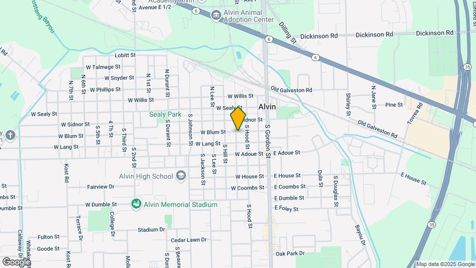 315 W Blum St Map and Location Details