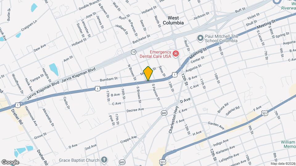1415 Augusta Rd Map and Location Details