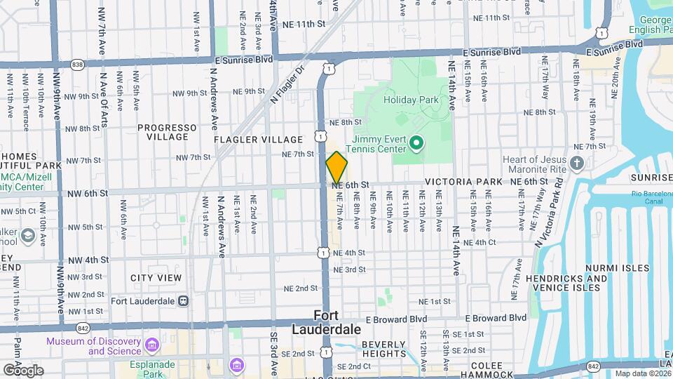 599 NE 7th Ave Map and Location Details