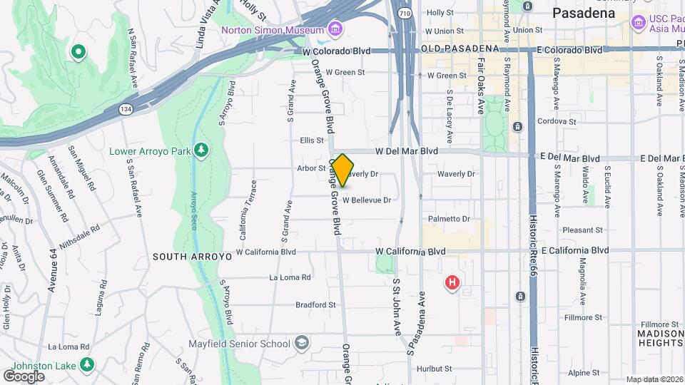 422 S Orange Grove Blvd Map and Location Details