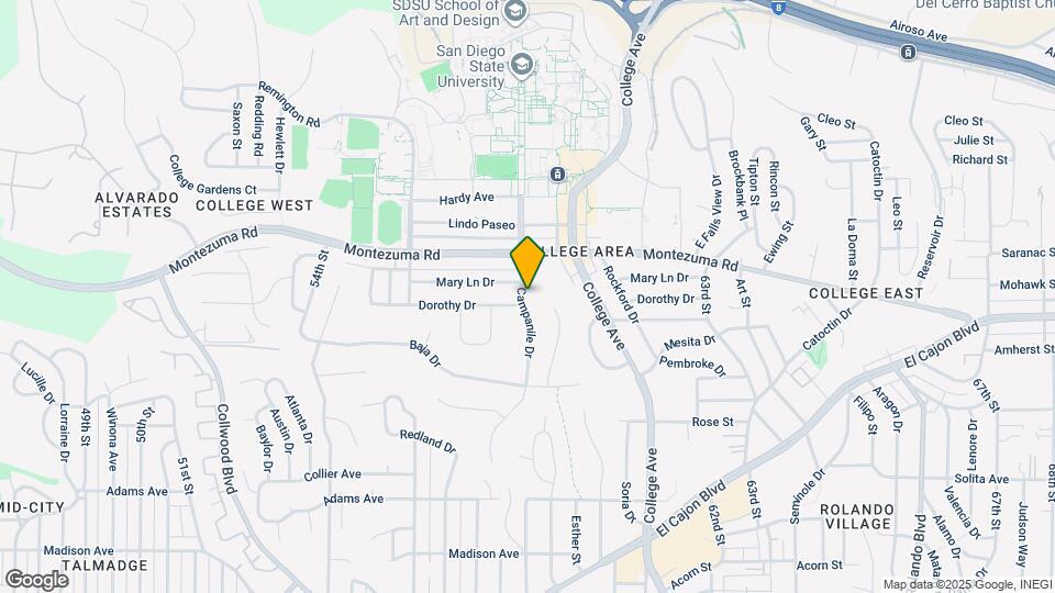 5045 Campanile Dr Mapa y Detalles de la Ubicación