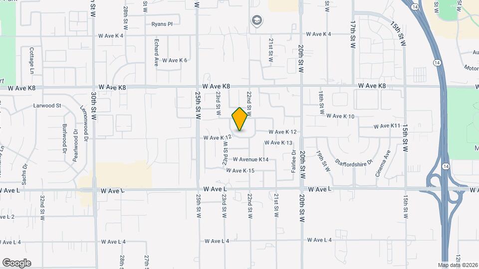 2225 W Avenue K12 Map and Location Details