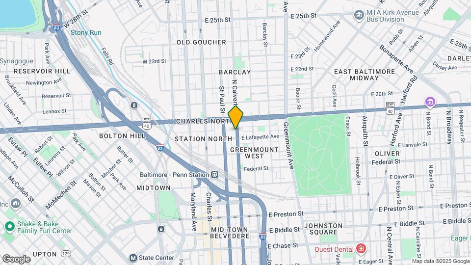 1812 N Calvert St Map and Location Details