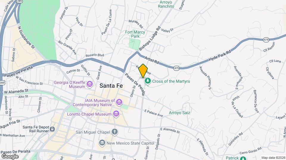 603 Paseo De Peralta Map and Location Details