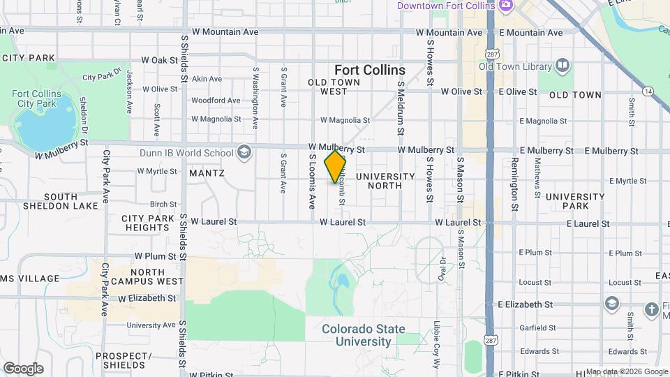 609 S Whitcomb St Map and Location Details