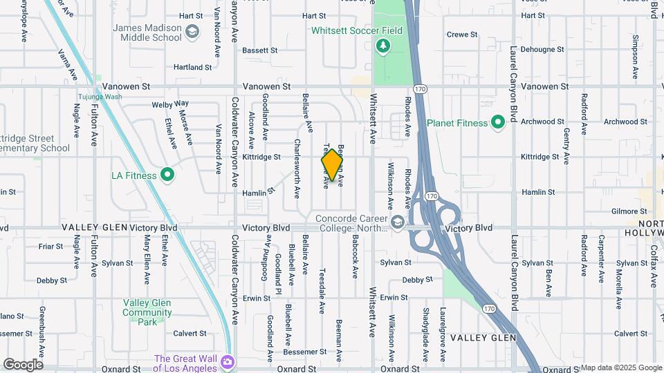 6506 Teesdale Ave Mapa y Detalles de la Ubicación