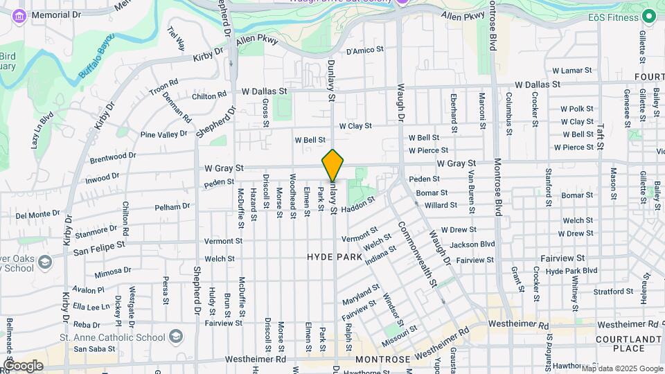 1398 Dunlavy St Map and Location Details