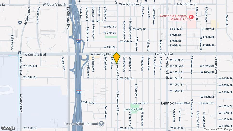 10135 S Inglewood Ave Map and Location Details