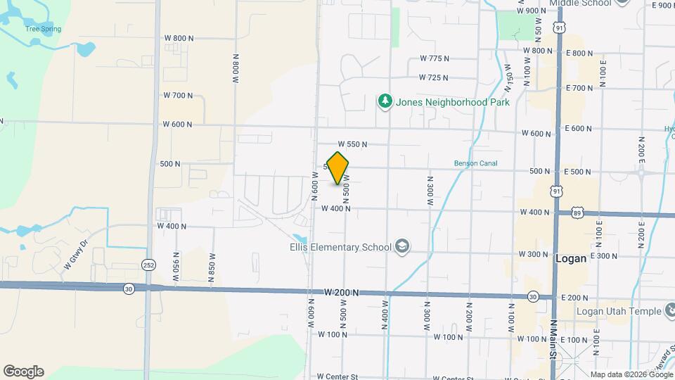 445 N 500 W, Unit A Map and Location Details