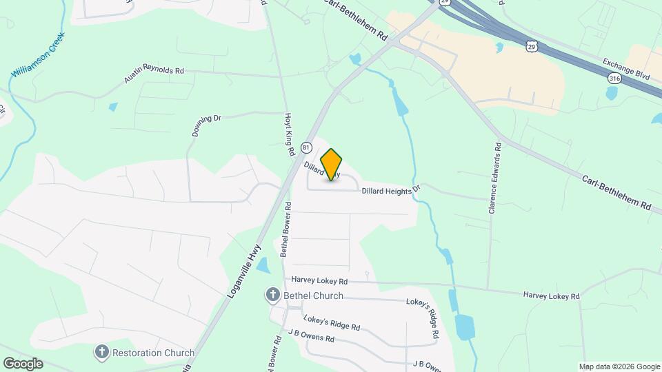 1446 Dillard Heights Dr Mapa y Detalles de la Ubicación