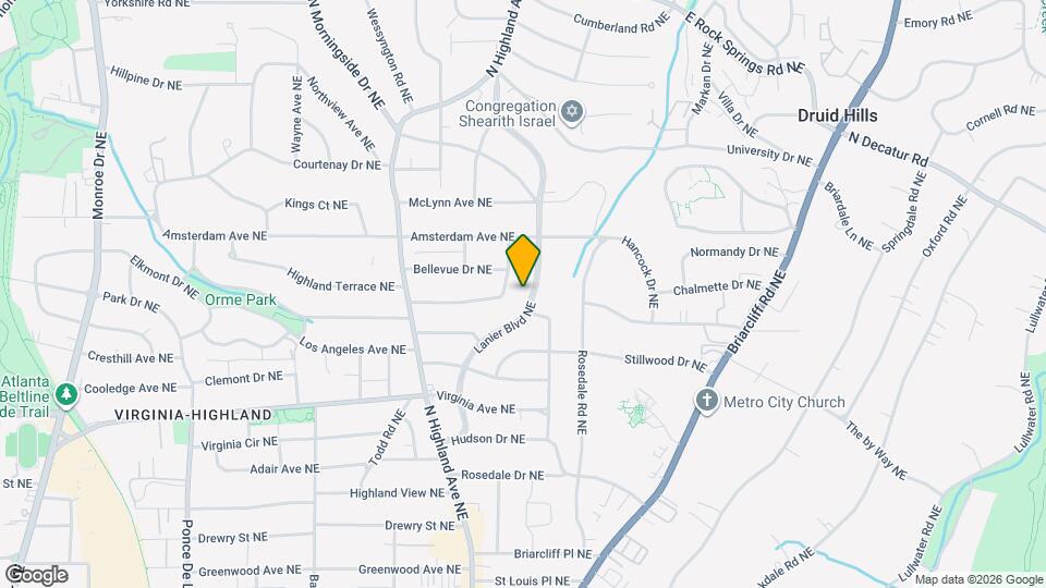 1136 Lanier Blvd NE Map and Location Details