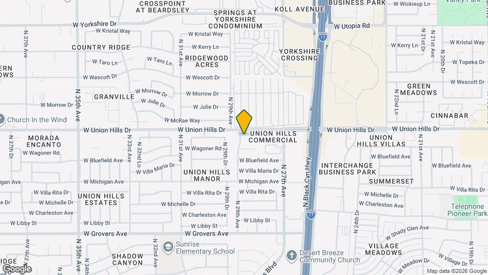 2837 W Union Hills Dr Map and Location Details