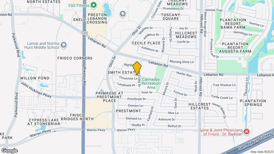 9692 Crossvine Ln Map and Location Details