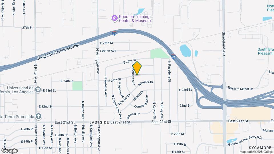 6213 E 24th St Map and Location Details