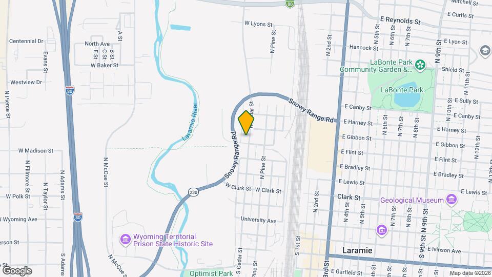 656 N Cedar St Map and Location Details