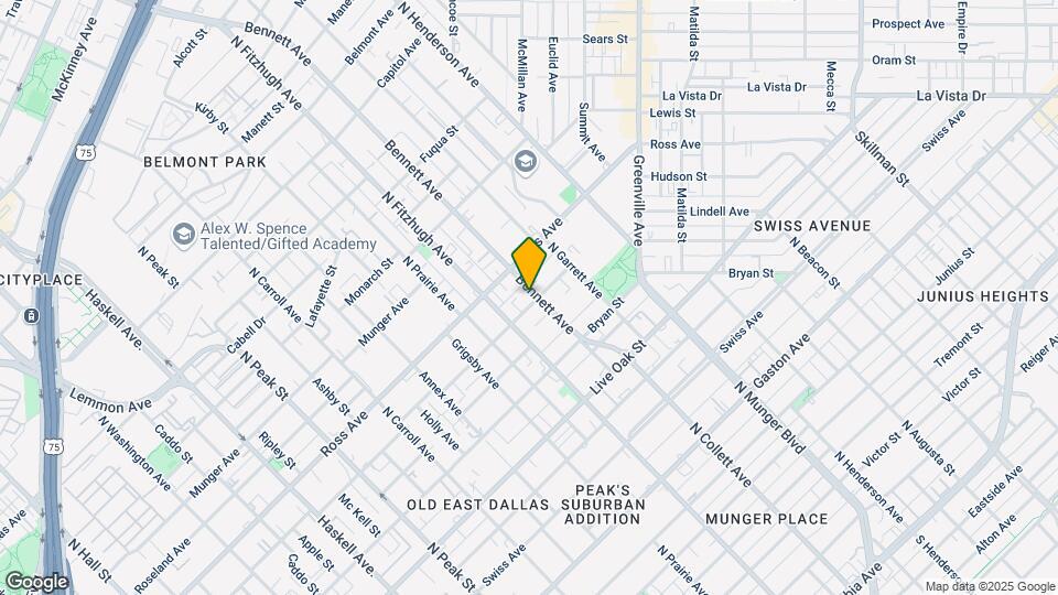 4927 San Jacinto Map and Location Details