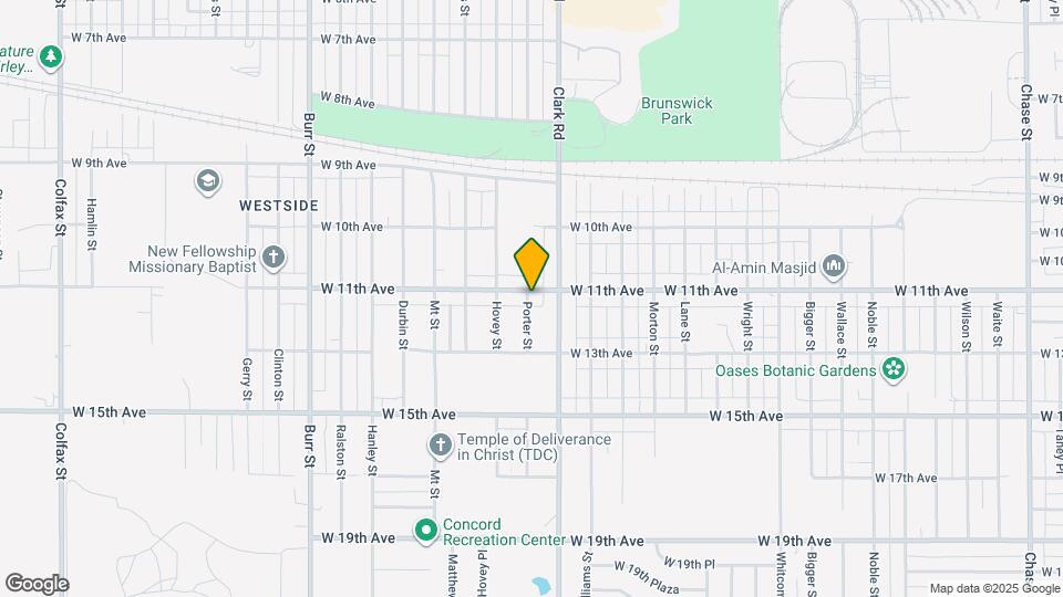 4633 W 11th Ave Map and Location Details