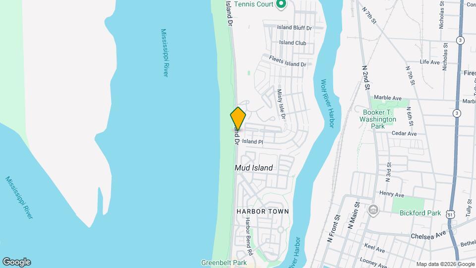 1054 Island Dr Mapa y Detalles de la Ubicación