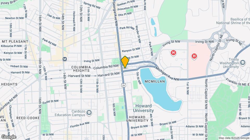 627 Harvard St NW Map and Location Details