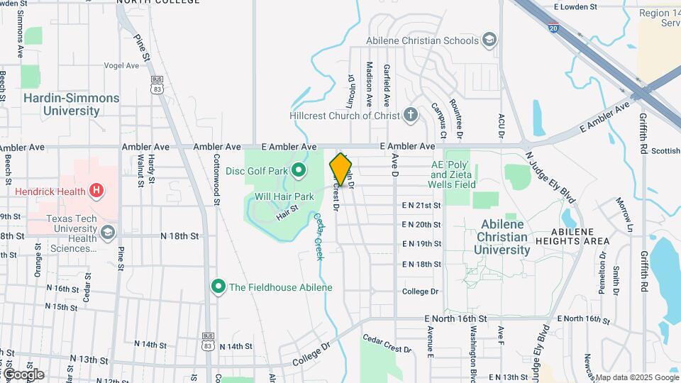 2125 Cedar Crest Dr Map and Location Details