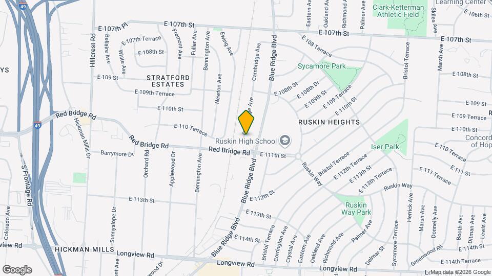 11015 Cambridge Ave Map and Location Details