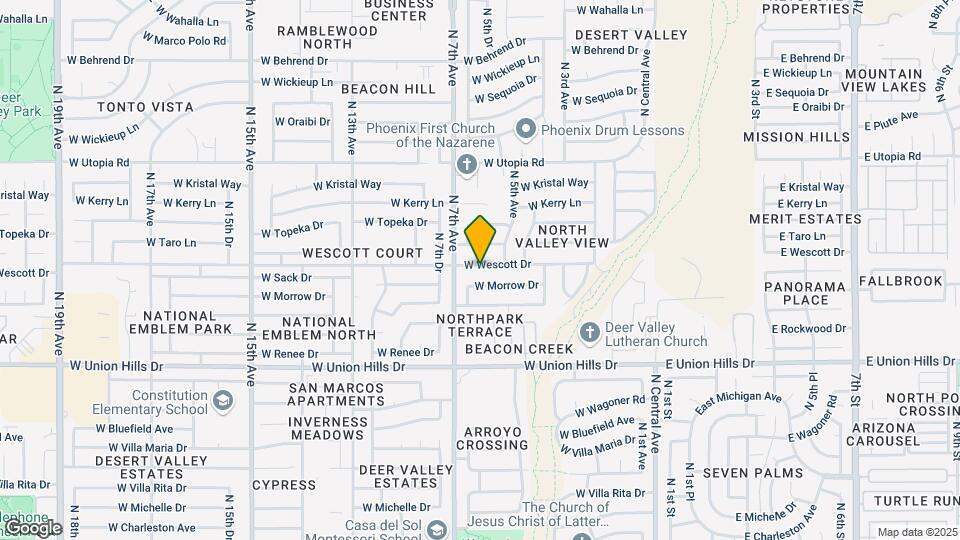 601 W Wescott Dr Map and Location Details
