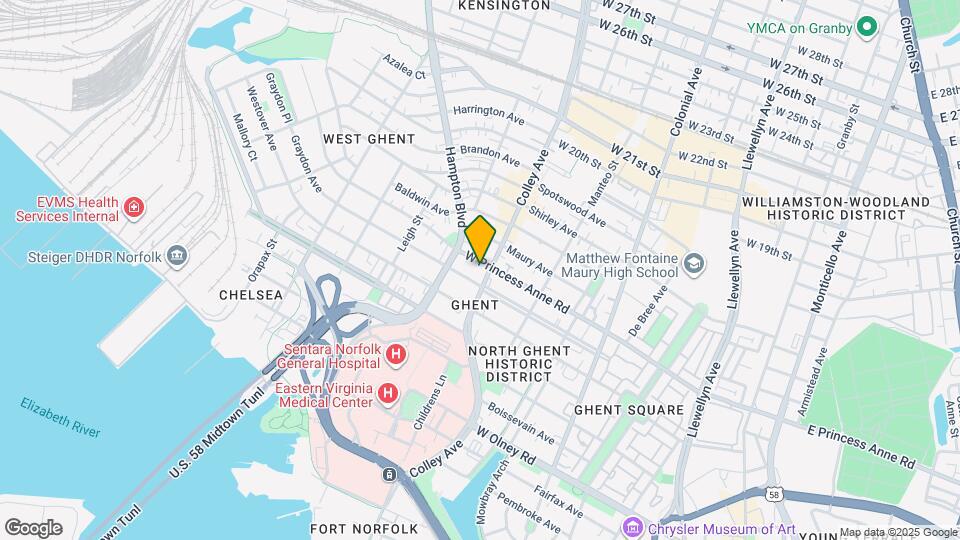 1111 Colley Ave Mapa y Detalles de la Ubicación