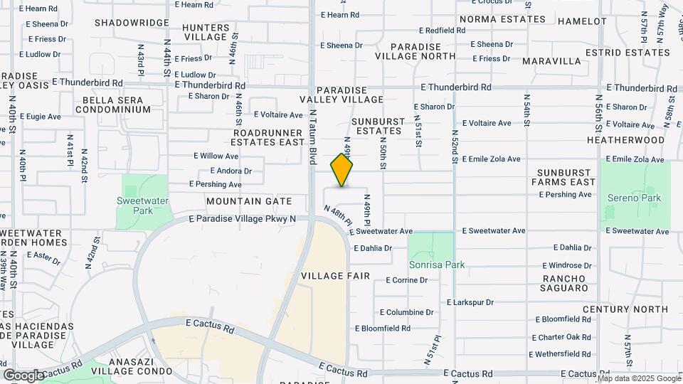 4837 E Pershing Ave Map and Location Details