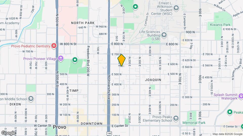 580 N 100 E Mapa y Detalles de la Ubicación