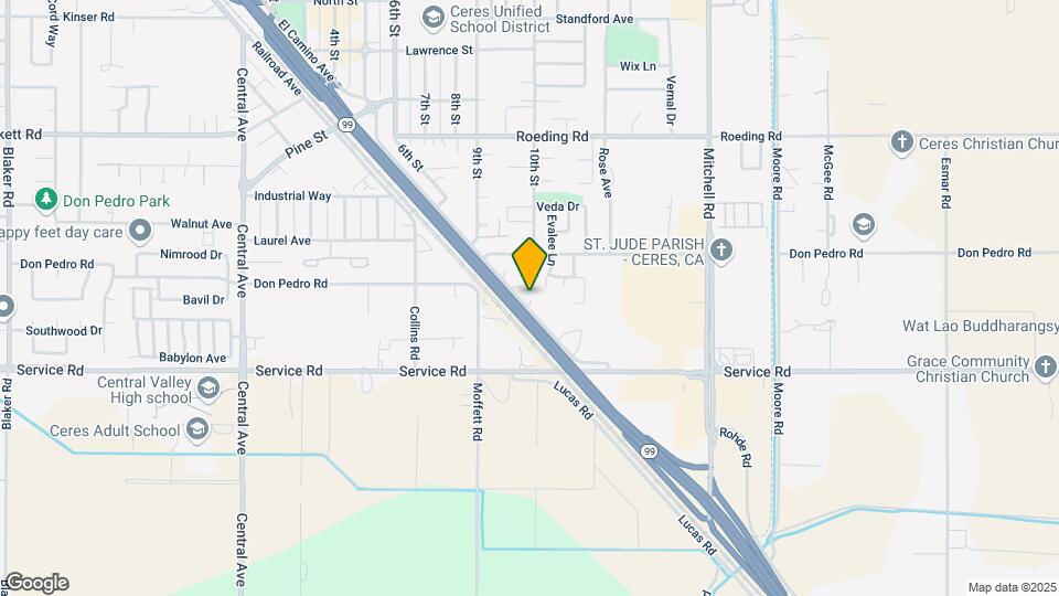 3836 El Camino Ave Map and Location Details