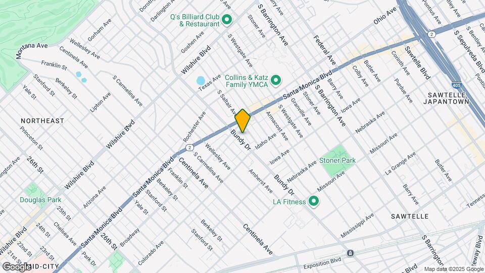 1532 S Bundy Dr Map and Location Details