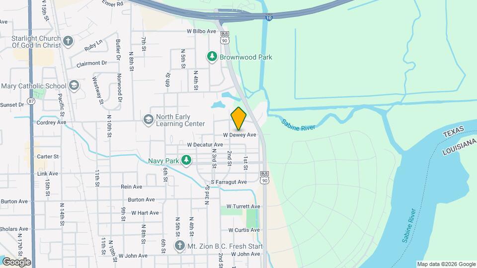 208 W Dewey Ave Map and Location Details