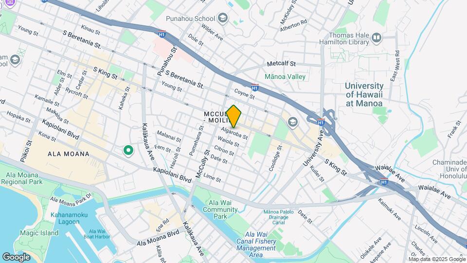 2104 Algaroba St Map and Location Details