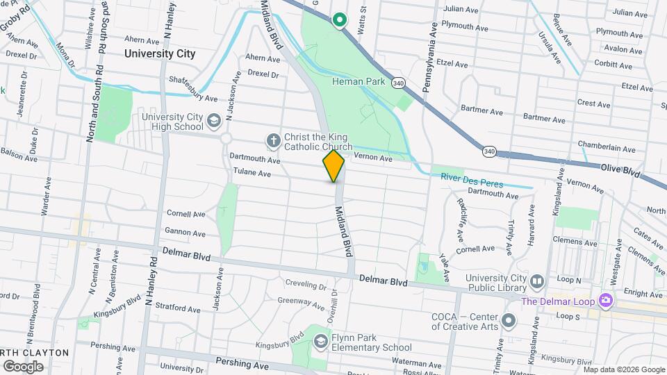 7204 Tulane Ave Map and Location Details