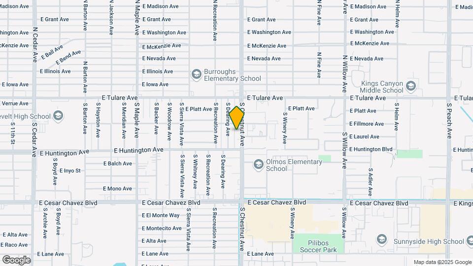 302 S Chestnut Ave Map and Location Details