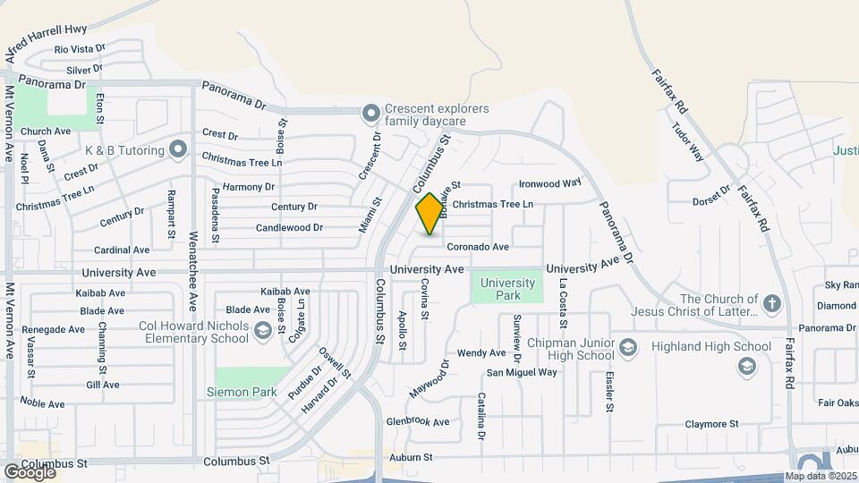 4112 Coronado Ave Map and Location Details