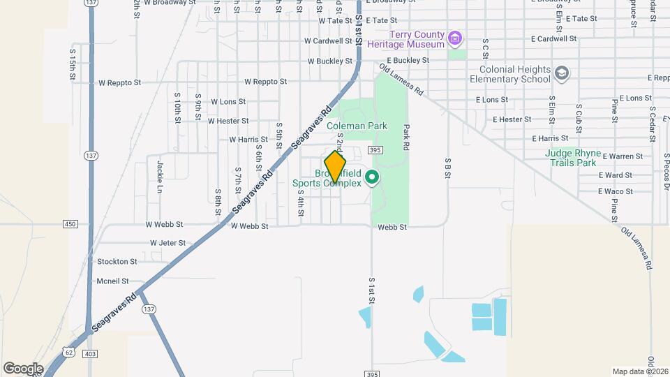 1107 S 2nd St Map and Location Details