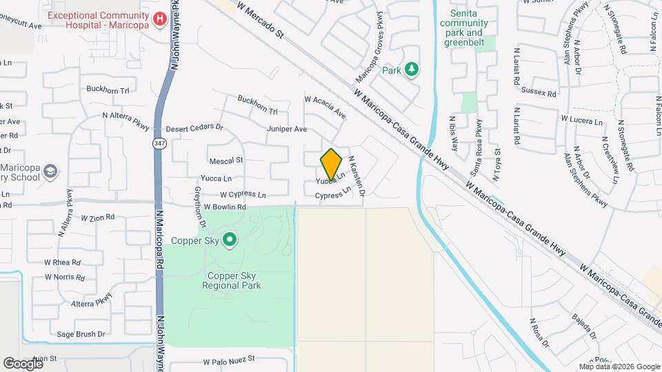 43691 Yucca Ln Map and Location Details