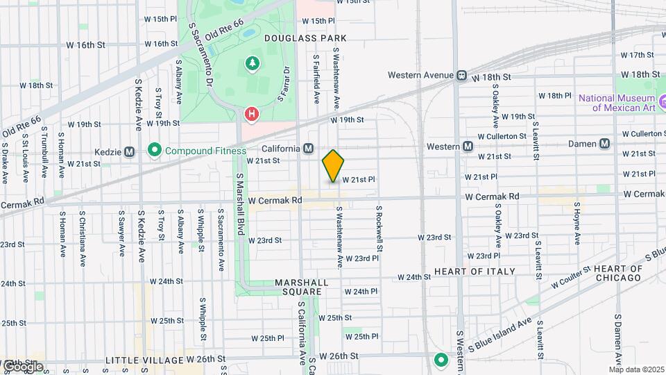 2140 S Washtenaw Ave Map and Location Details