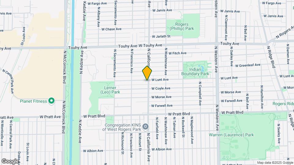 2801 W Lunt Ave Map and Location Details