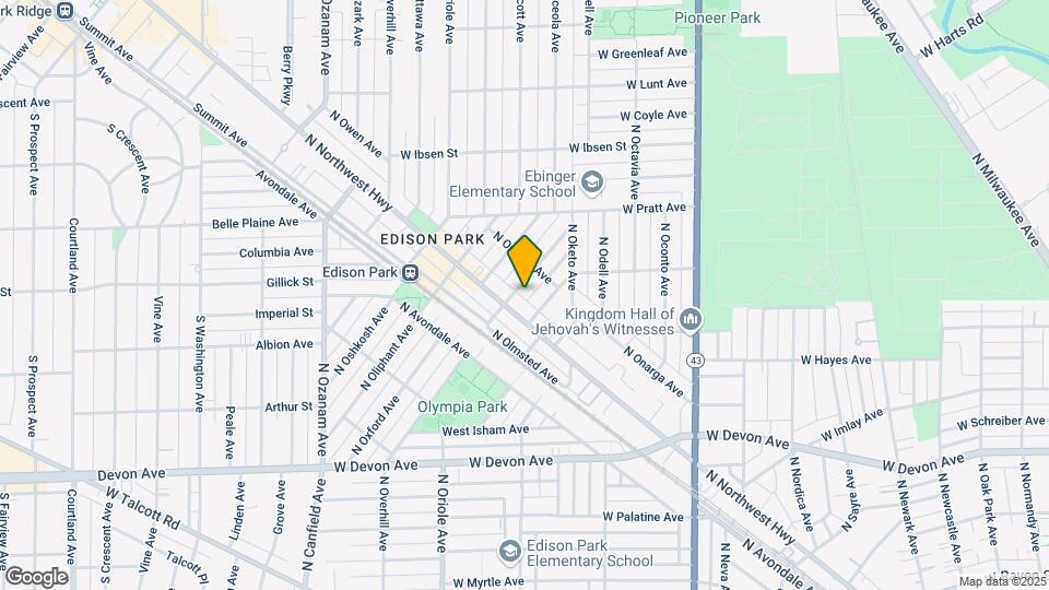 6673 N Olympia Ave Map and Location Details