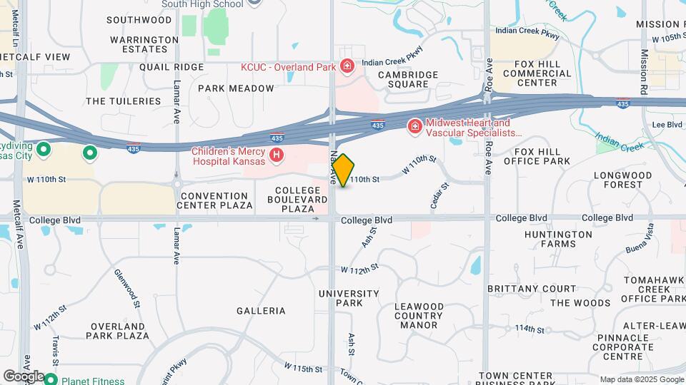 Furnished Studio-Kansas City - Overland Pa Map and Location Details