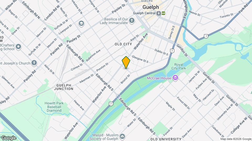 61 Yorkshire St S Map and Location Details