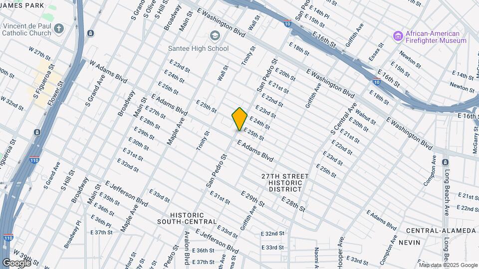 2514 S San Pedro St Map and Location Details